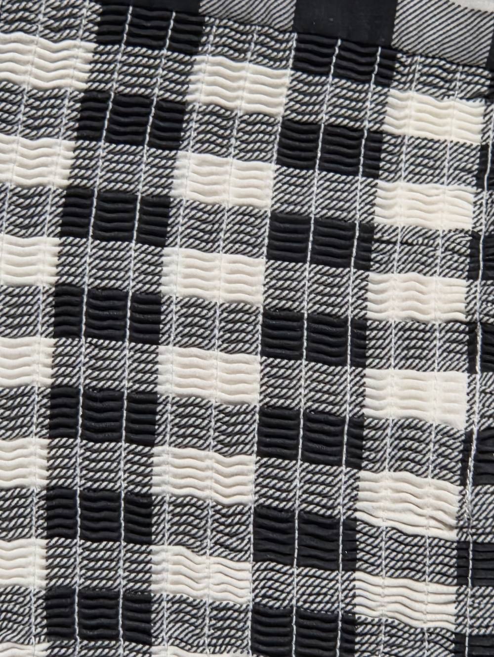 Retro Chic Black and White Gingham Smocked Sundress - Picture 12 of 12